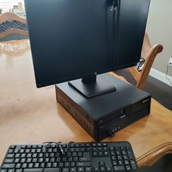 Computer, Monitor, And Keyboard 