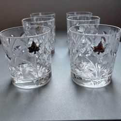 Crystal Laurus Old Fashioned Glasses (set of six)