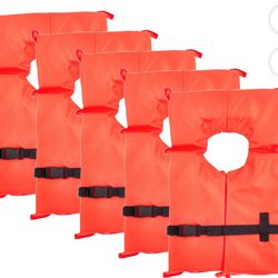 US Coast Guard Approved Life Vests. 3 Adult 2 Youth Never Used. 