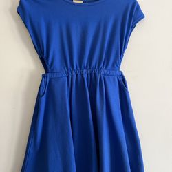 Blue Casual A-Line Dress