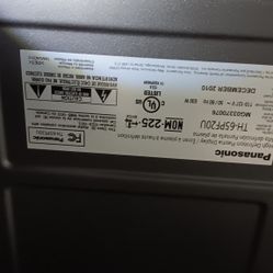 65 Inch Panasonic TV. Needs Remote 