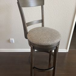 Dark Brown Wood, High Top Table Seating Four 