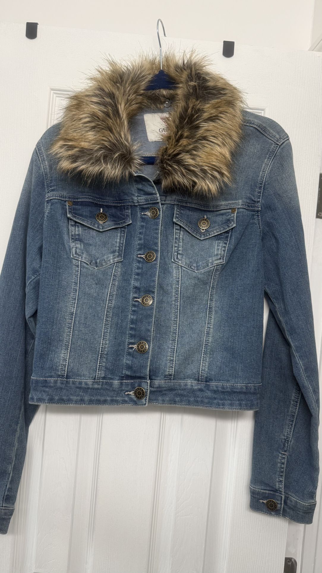 Guess Denim Jacket Fake Fur
