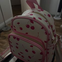 cherry mini backpack
