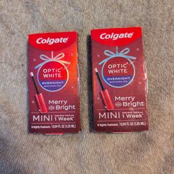 Lot of 2x Colgate Optic White Overnight 1 Week Applications
