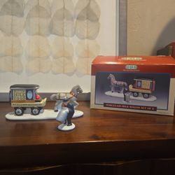 Lemax 1994 Porcelain Milk Wagon & Milkman Set – Village Collection