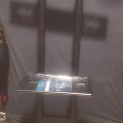 TV Stand with Power Outlet, Mobile TV Cart on Wheels