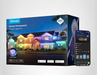 BRAND NEW Govee Permanent Outdoor Lights Pro, 200ft with 120 RGBIC LED Lights for Daily and Accent Lighting, 75 Scene Modes for Patio Decor, IP67 Wate