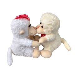 Walmart Kissing magnetic Lips  Monkeys Plush Beanbag Stuffed Animal Toy Valentine's