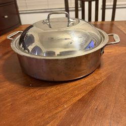  🥘 All-Clad 5-Quart Stainless Steel Pan with Lid - Heavy Duty