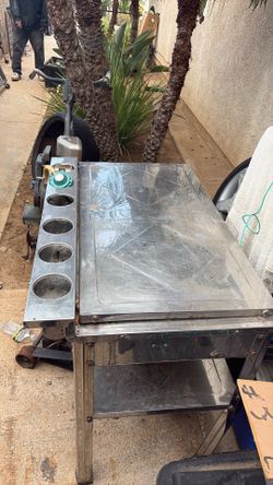 Gas range out door grill and stove