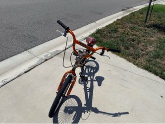 gold-colored 2009 Thruster Rampage 2.0 BMX bike