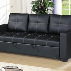 black sofa with pull out