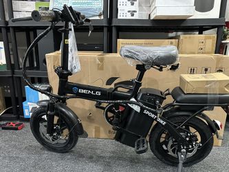 Electric Bike E Bike - Foldable 400W Motor 14" Tire 22mph 20Mi Range 48V Battery Front Suspension - School / Office - Outdoor Power Station