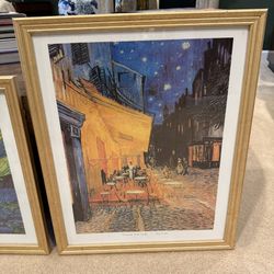 Vincent Van Gough Print in Gold Frame