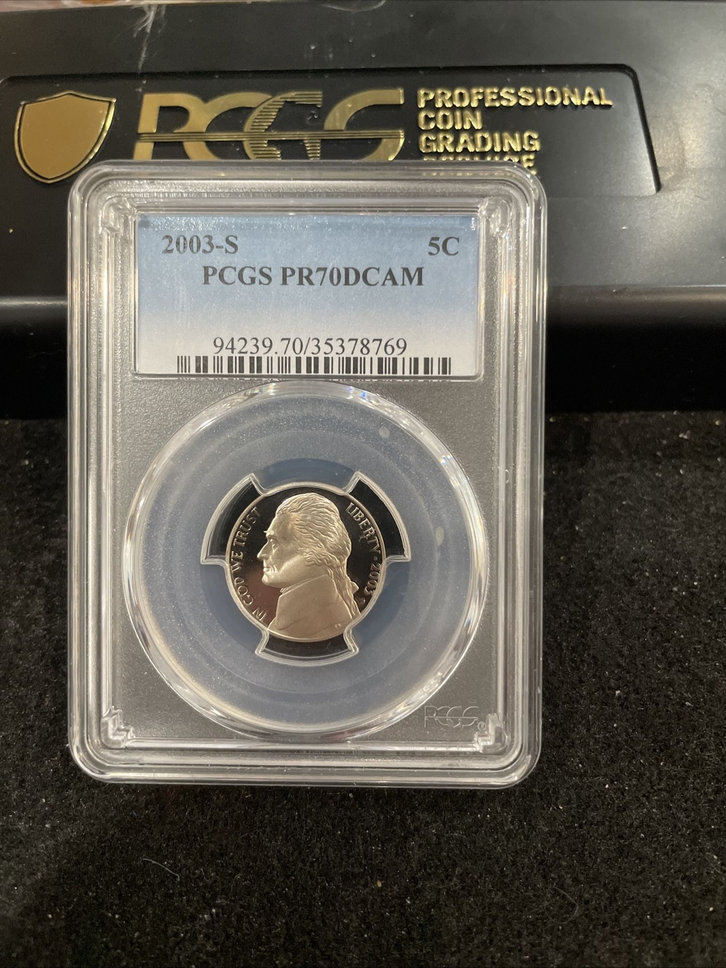 2003 S Gem Proof PERFECT GRADED Jefferson Nickel Graded At PR70 O-7