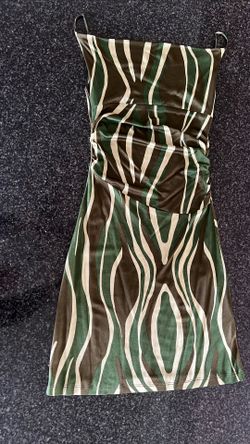 XSmall Mini Camo Green Mini Dress Made In USA