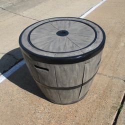 Whiskey Barrel Propane Fire Pit