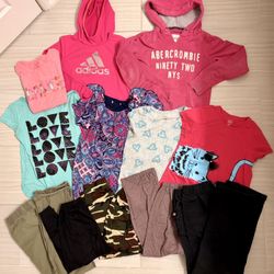 Girls Clothes LOT - 12 PCS - All For $5! Sweatshirts Hoodies Shirts Pants Capris Dress Tops Sizes 10-12, 14-16
