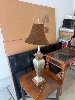 Traditional Decorative Table Lamp with Fabric Shade