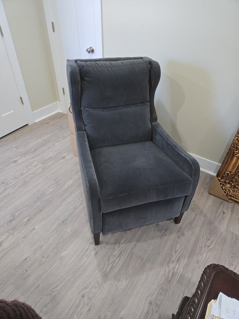 Velvet reclining chair - Beautiful dusty blue color