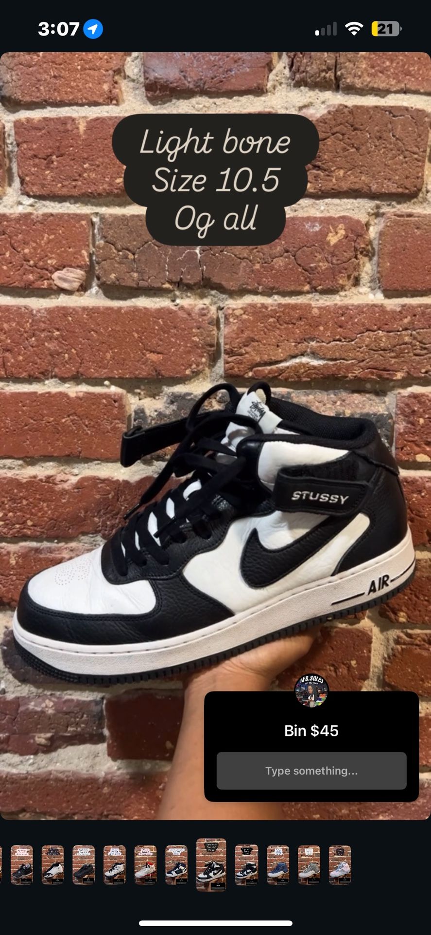 Stussy Air Force Size 10.5