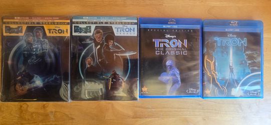 4k steelbook tron & tron legacy 4k steelbook with blu ray both trons