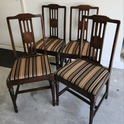 Set Of 4 Antique Dining Chairs