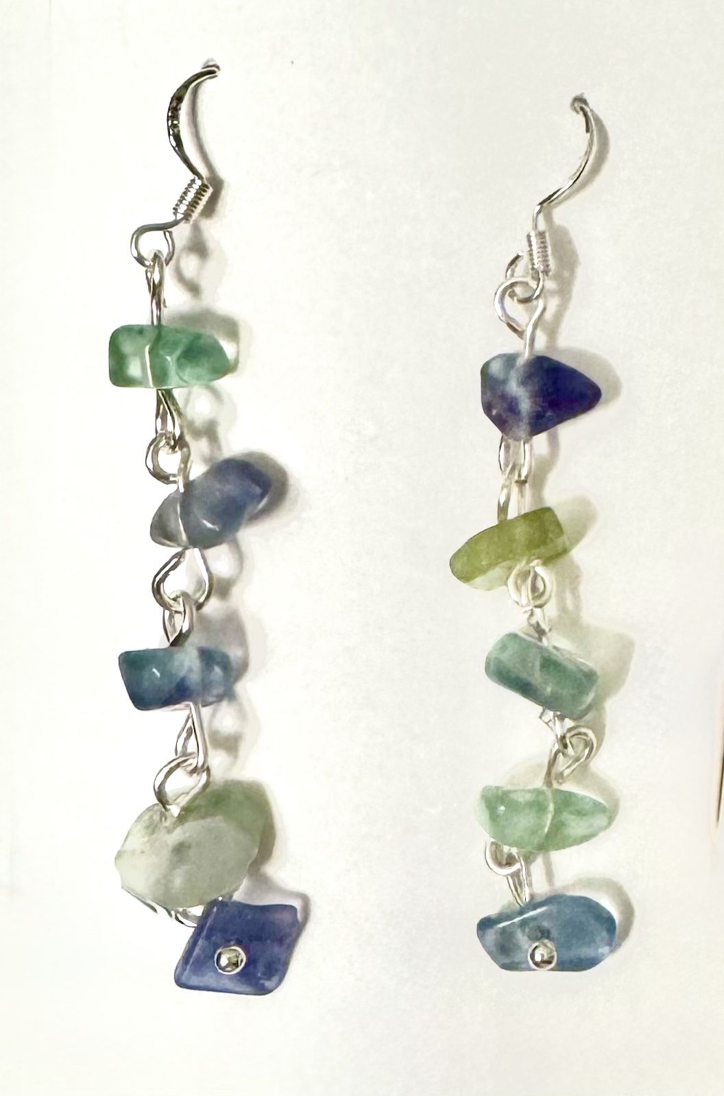 Fluorite Sterling Silver Dangle Earrings