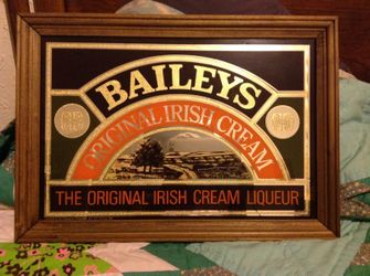 Vintage Baileys original irish cream liqeur mirror