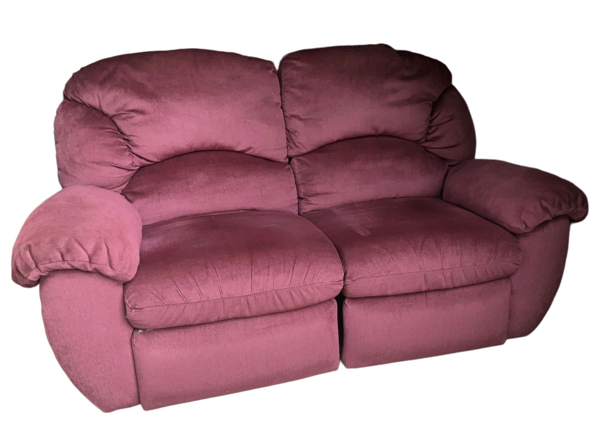 Fabric Loveseat Double Recliner Chair