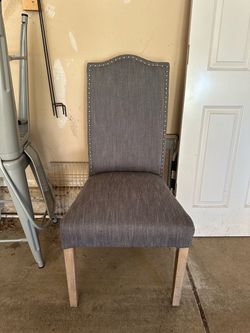 MOVE-OUT SALE — Elegant Gray Accent/Dining Chair  $50