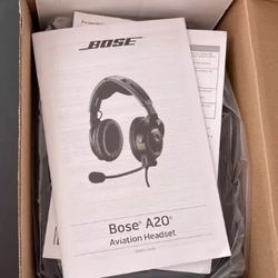 Bose A20 Aviation Headset, Bluetooth, Dual Plug, Case
