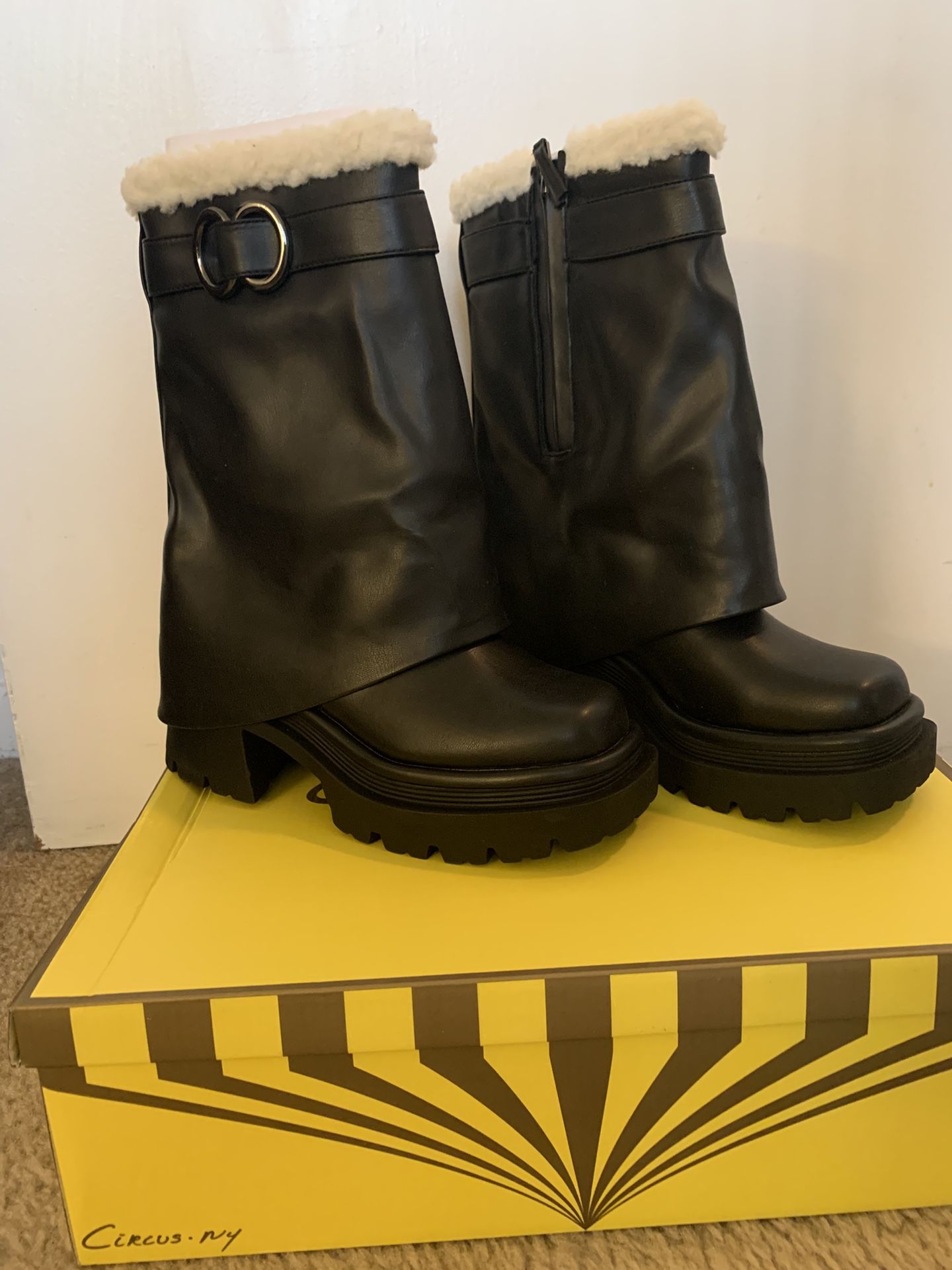 Women’s Size 6 Mid Calf Fashion Boot By Circus NY Nosh By Sam Edelman New