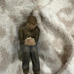 Willow Tree New Dad, Sculpted Hand-Painted 5.5" Figure Father and Child/Baby