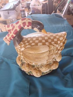 Vintage goose cookie jar
