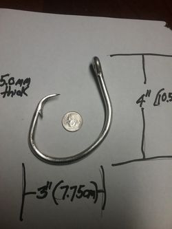 Hug game ....... (((9))) fishing circle hook stainless steel