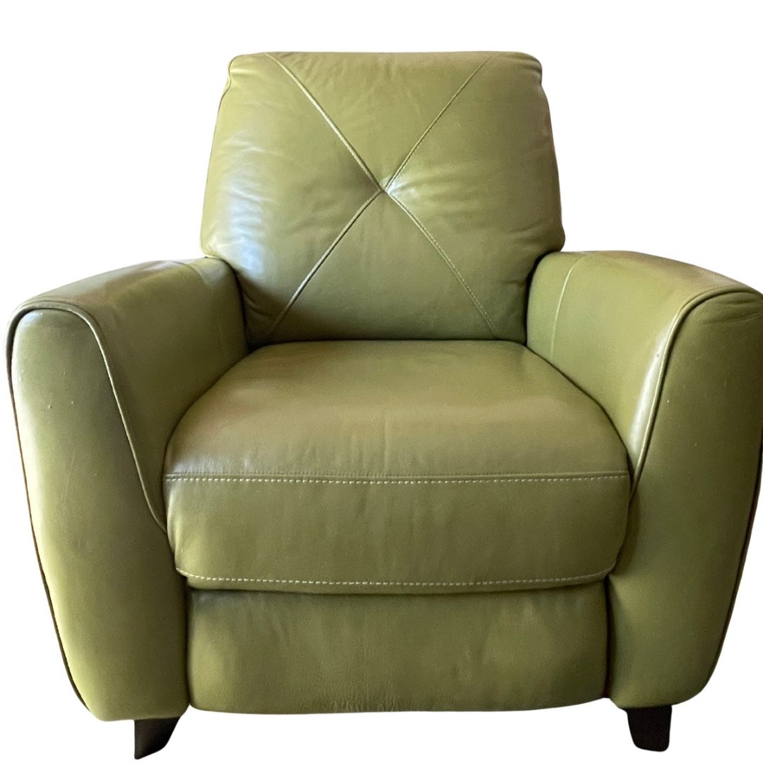 Macy’s Myia Tufted Back Leather Pushback Recliner