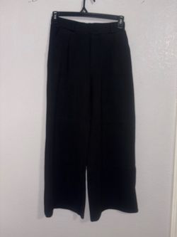 Black Wide-Leg Pull On Trousers