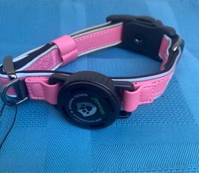 Pink AirTag IP68 Waterproof Dog Collar