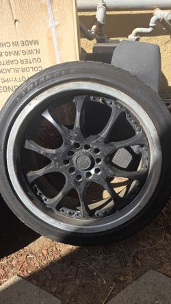 4- 18 x 7.5J wheels multi lug pattern, on 225/40R18 30% to 40% tred,