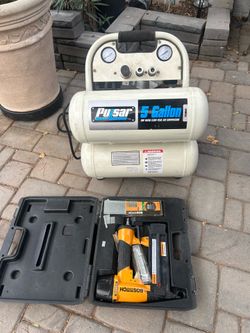Air compressor and Bostitch magnesium framing nail guns