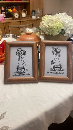 2 signed drawings