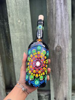 Large Hand Painted Bottle