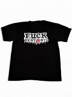Y2K Vintage Fuck Fentanyl Anarchy Antidrug Emo Grunge Punk Skater Graphic Tee Tagless - Size Large   Measurements:  22in - Pit To Pit   29in - Length 