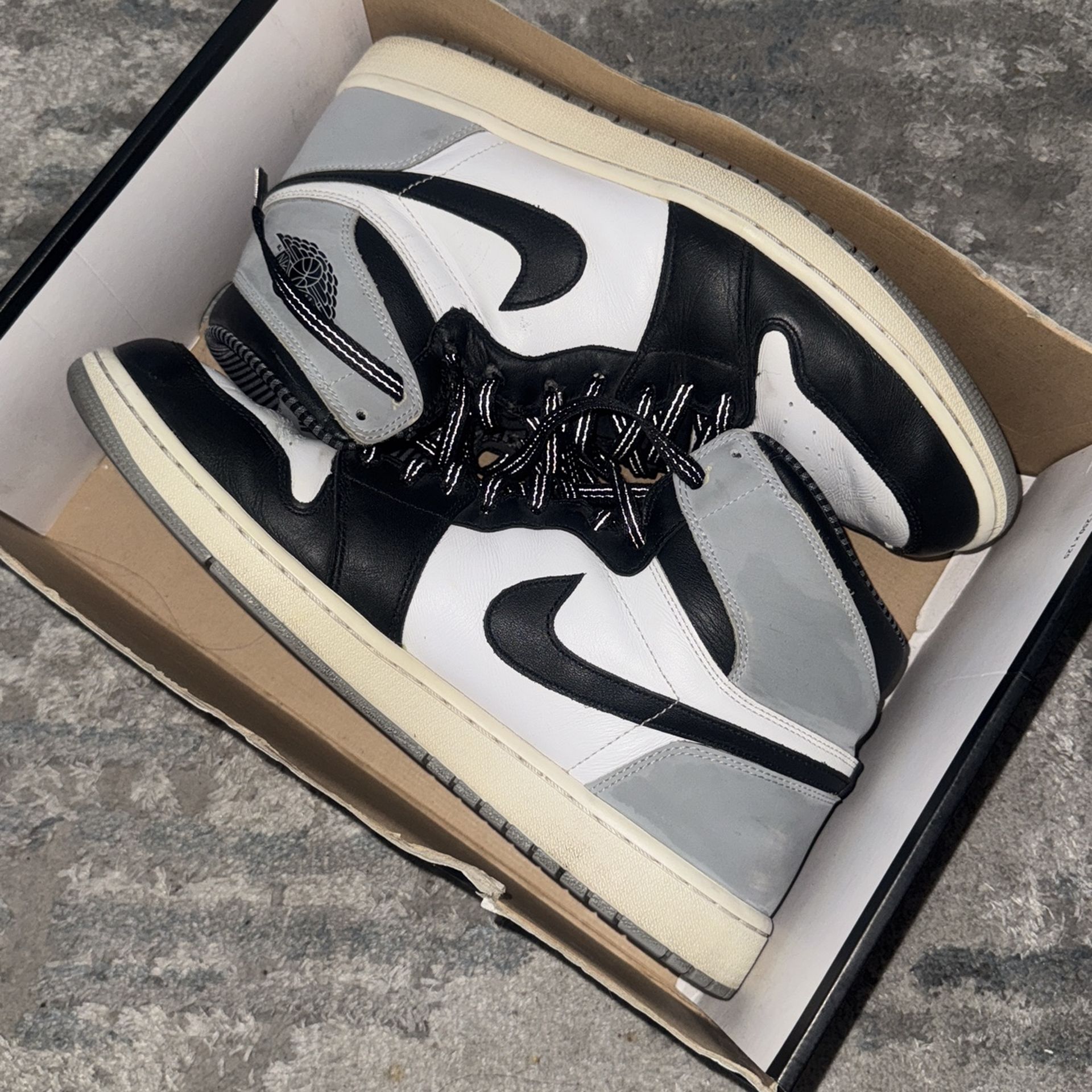 Air Jordan 1 Retro OG High Barons White Black Grey Suede