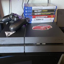 PS4 With Games And Controller.