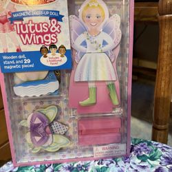 Melissa And Doug Dress Up Wooden Doll Set