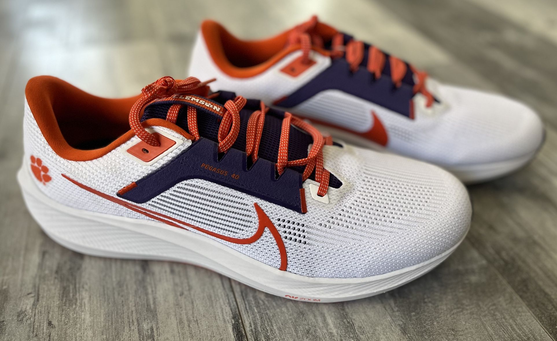 Nike Men's Size 15 Pegasus 40 PE Road Running Shoes 'Clemson