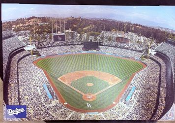 LA Dodgers Stadium Canvas Wall Art Vintage